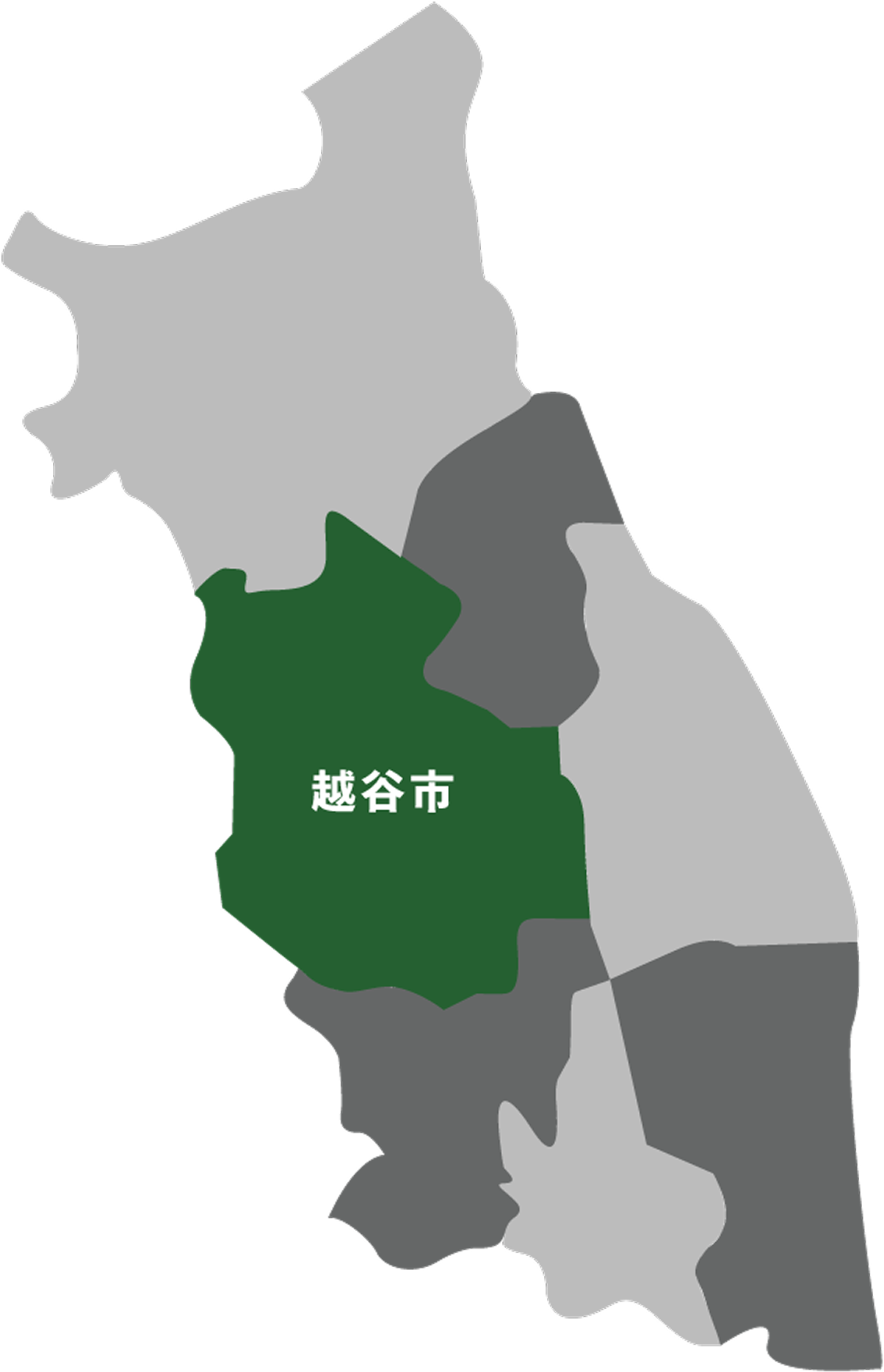越谷周辺の地図